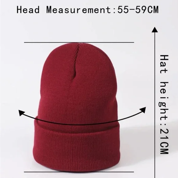 Chic Burgundy Red Brooklyn Twenty Beanie OS New - Picture 4 of 4